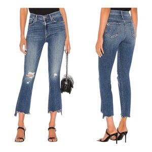 MOTHER The Insider Crop Step Chew Jeans Dancing On Coals Women’s size 25
